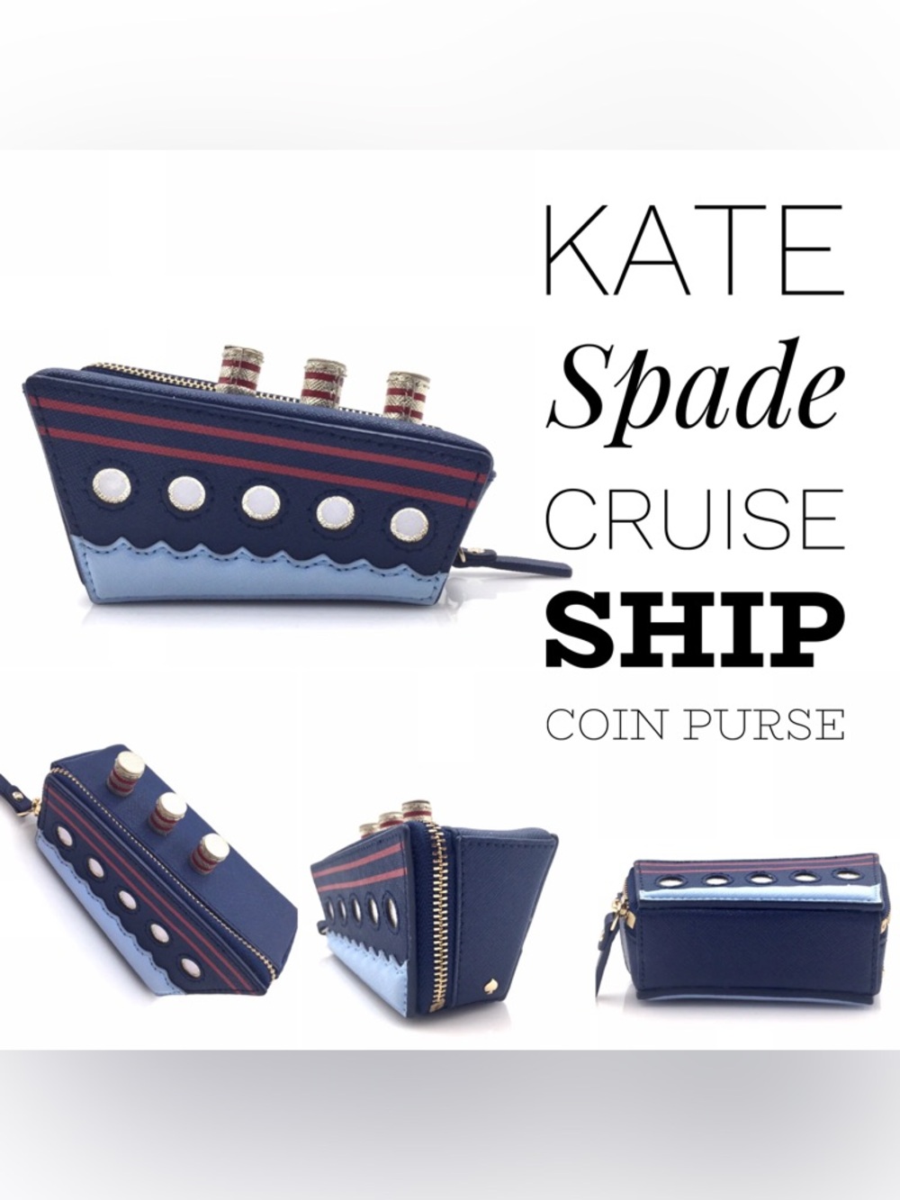 Kate Spade “Expand Your Horizons” Cruise Ship Coin Purse